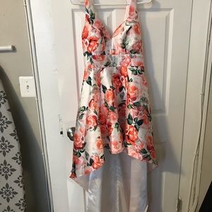 Floral high low dress